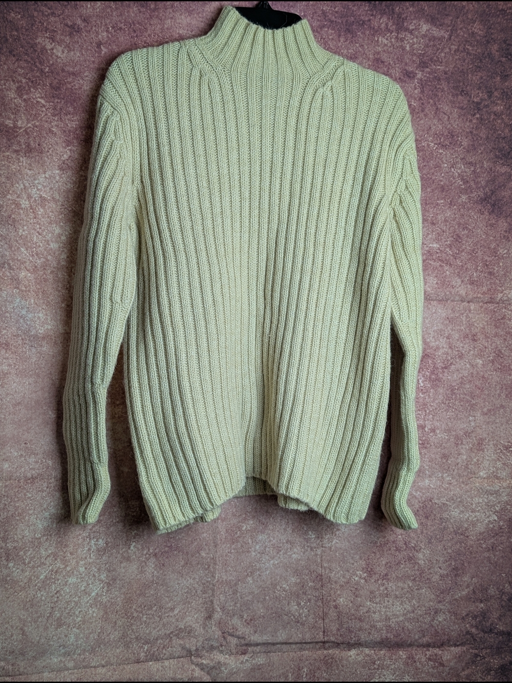 Vintage Lauren Ralph Lauren Cream Turtleneck Wool Alpaca Sweater L